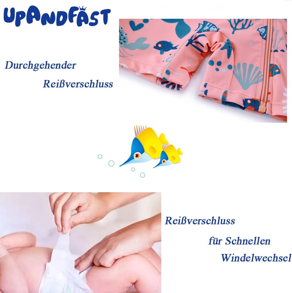 Thumbnail 4 de upandfast Baby Badeanzug mit Schrägem Reißverschluss – UPF 50+