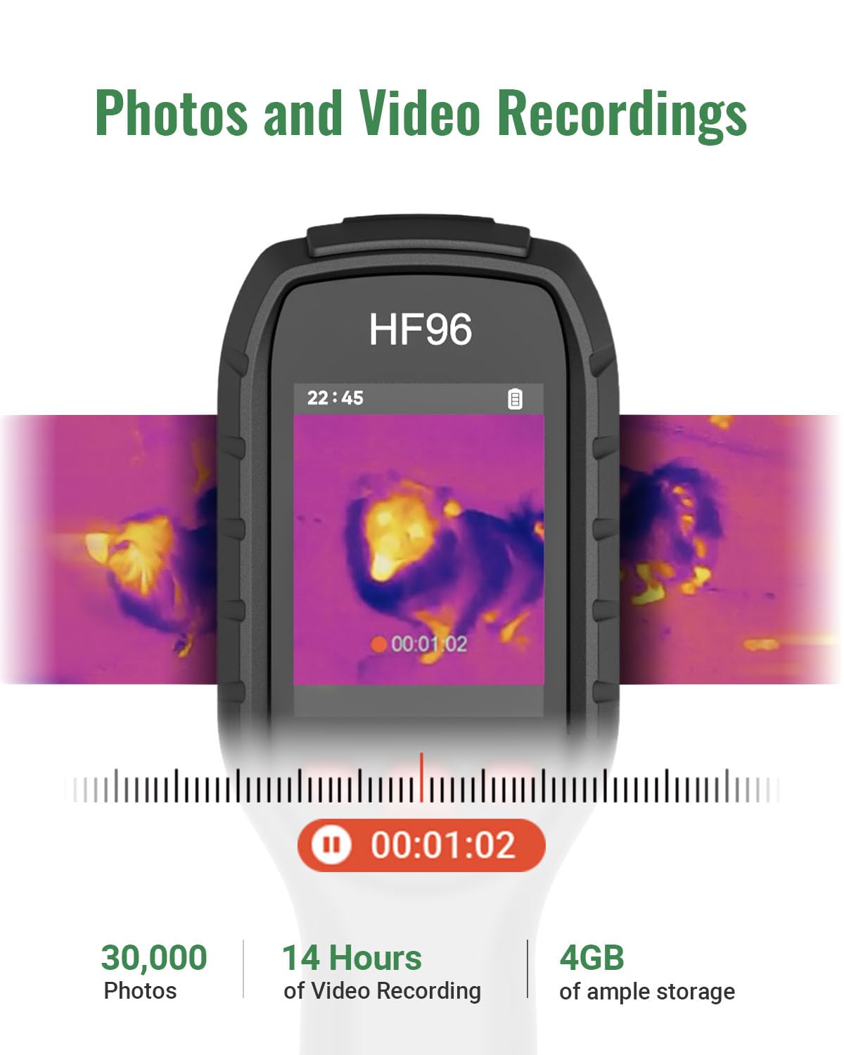 Detalle 1 de HSFTOOLS HF96 Thermal Camera with AI Scene Detection and 240 × 240 Super Resolution