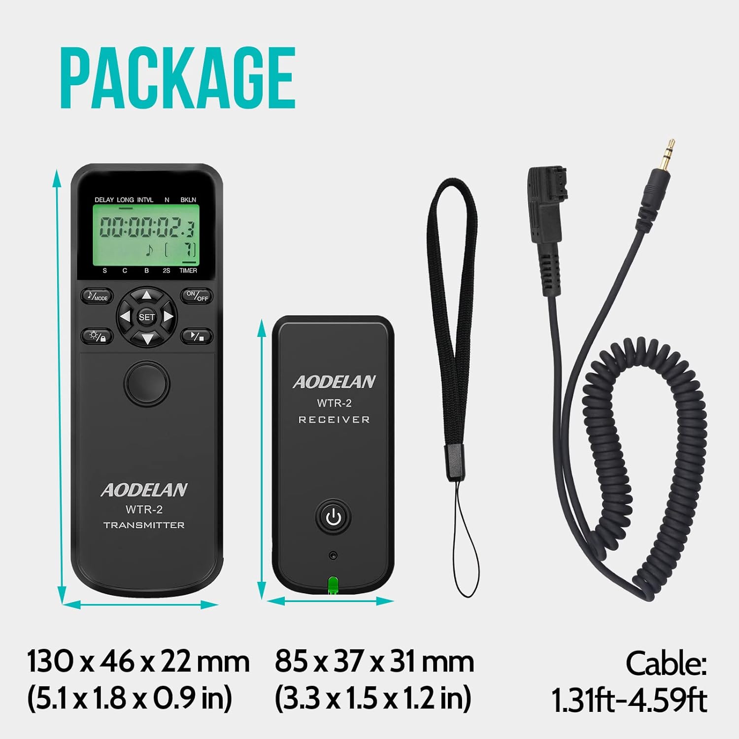 Thumbnail 6 de AODELAN Timer Remote Control Shutter Release for Sony ILCA-A77M2 and More