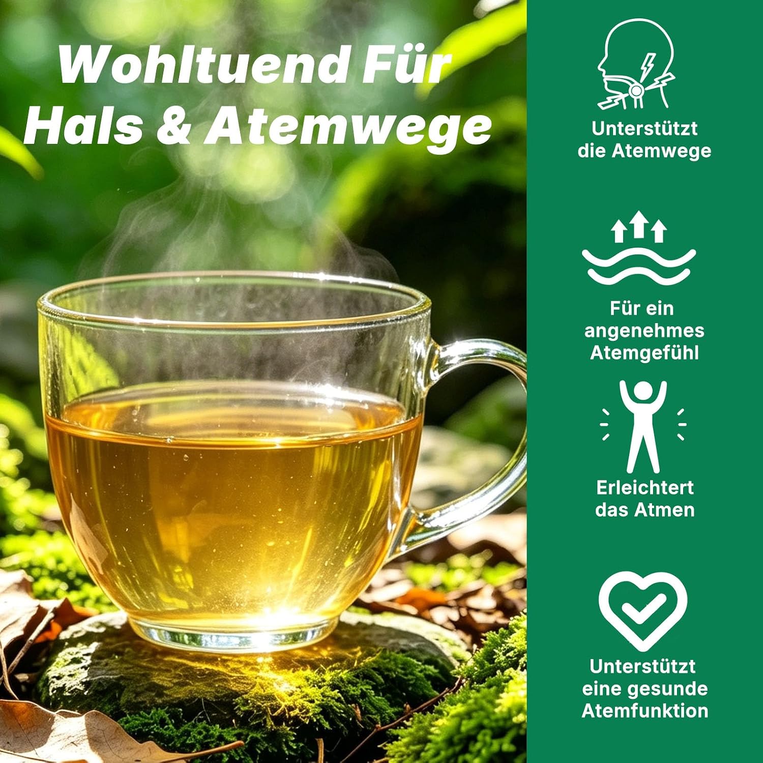Detalle de Detox Tee – 28 Tage Kräutertee für Abnehmen, Lungenreinigung und Atemwege, koffeinfrei, vegan