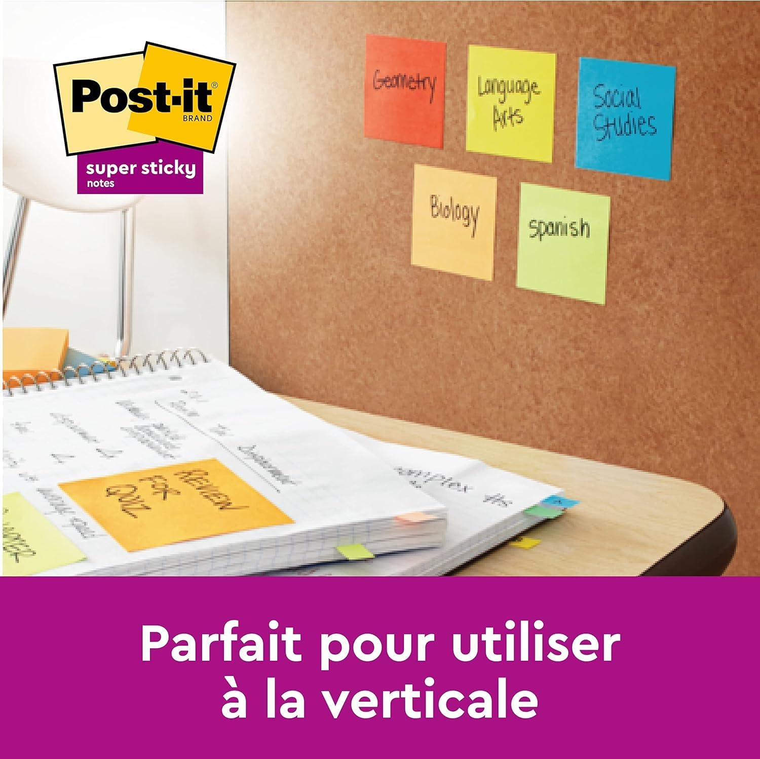 Detalle 2 de Post-it Notes Super Sticky 47,6 mm x 47,6 mm 12 blocs