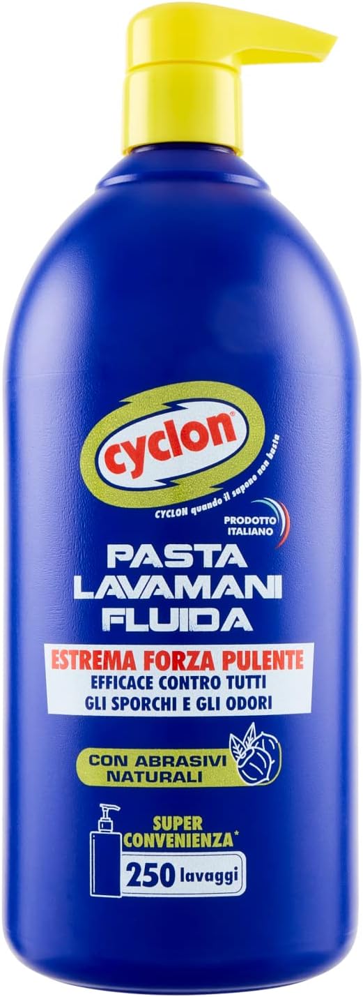 Cyclon Pasta Lavamani Fluida 1000 ml: detergente emolliente per mani pulite e profumate