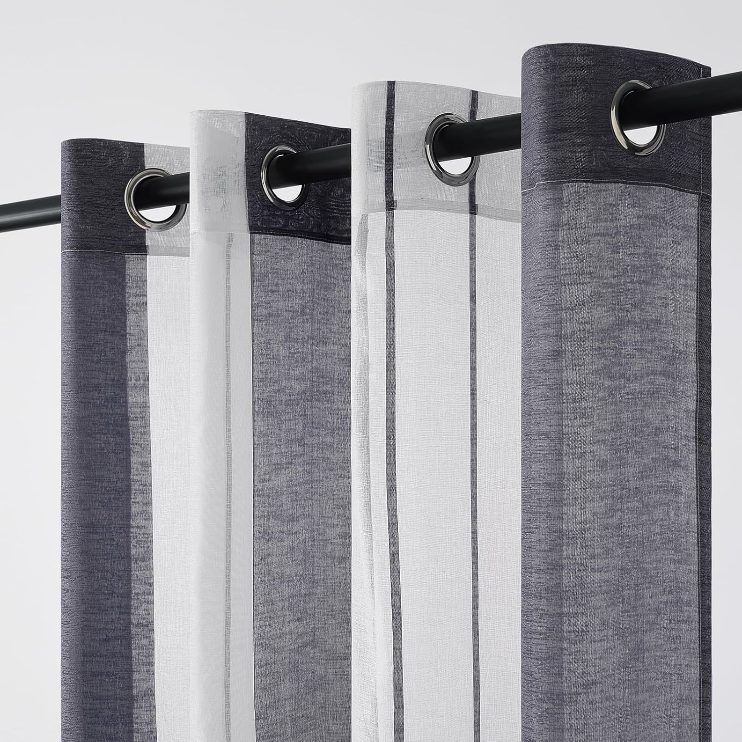 Thumbnail 1 de Topfinel Cortinas Grises Translúcidas para Ventana 140x260cm 🏠