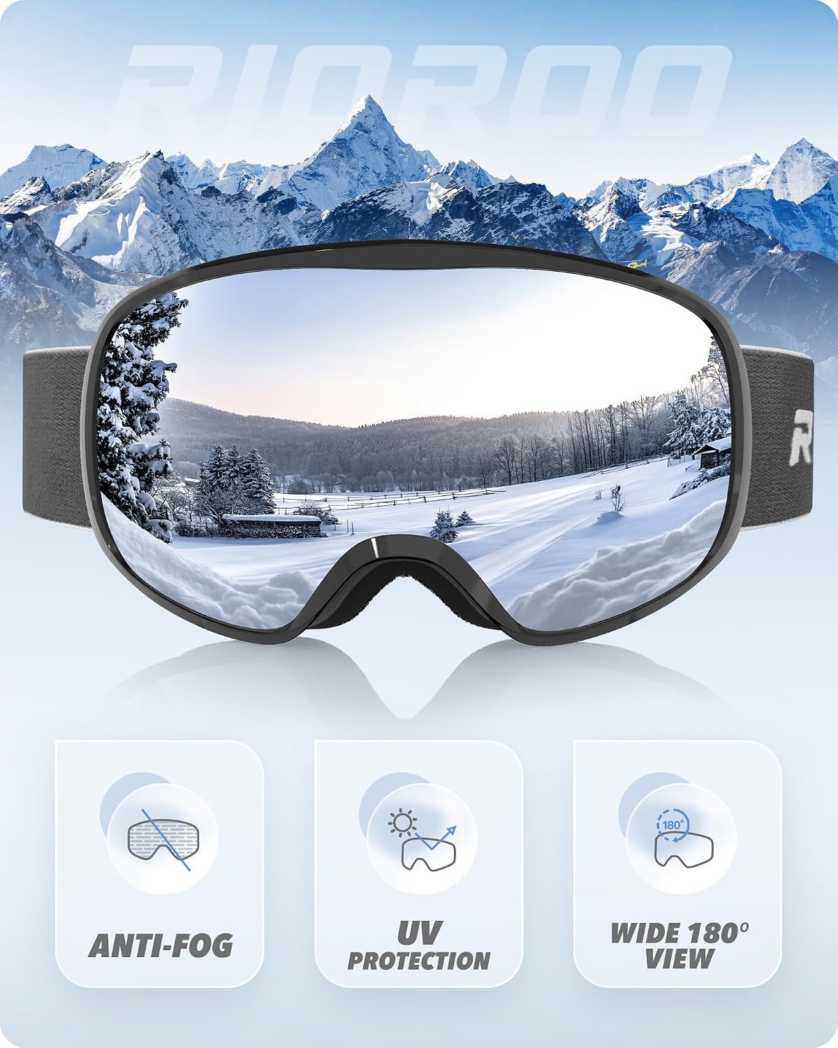 Detalle 2 de RIOROO Ski Goggles 2026 OTG