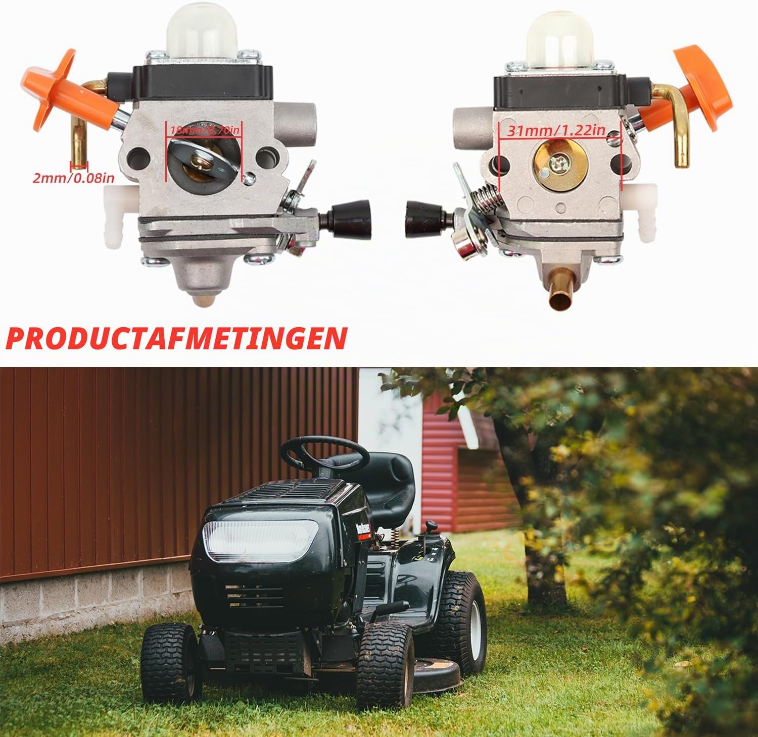 Detalle de AMZSKU FS90HYQ carburateur voor trimmers en combimotoren, inclusief montagekit