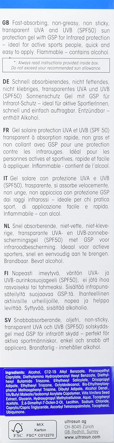 Thumbnail 2 de ultrasun Very High SPF 50 Sunscreen Sun Protection Sports Gel (200 ml)