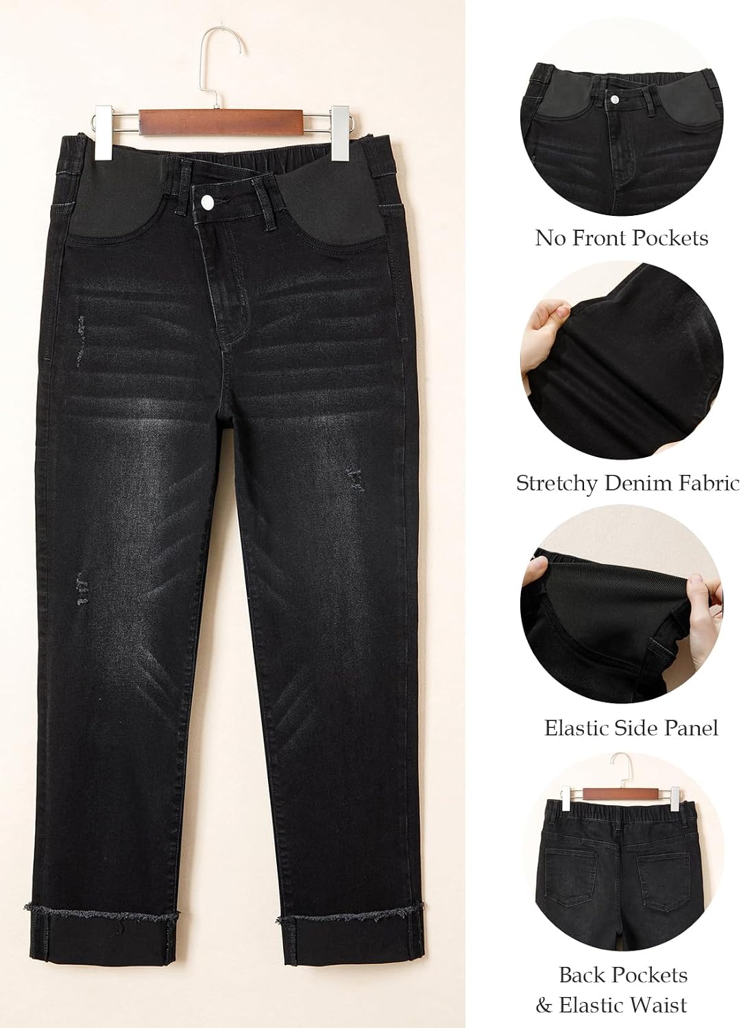 Detalle de BLENCOT Maternity Jeans Cotton-Blend Denim