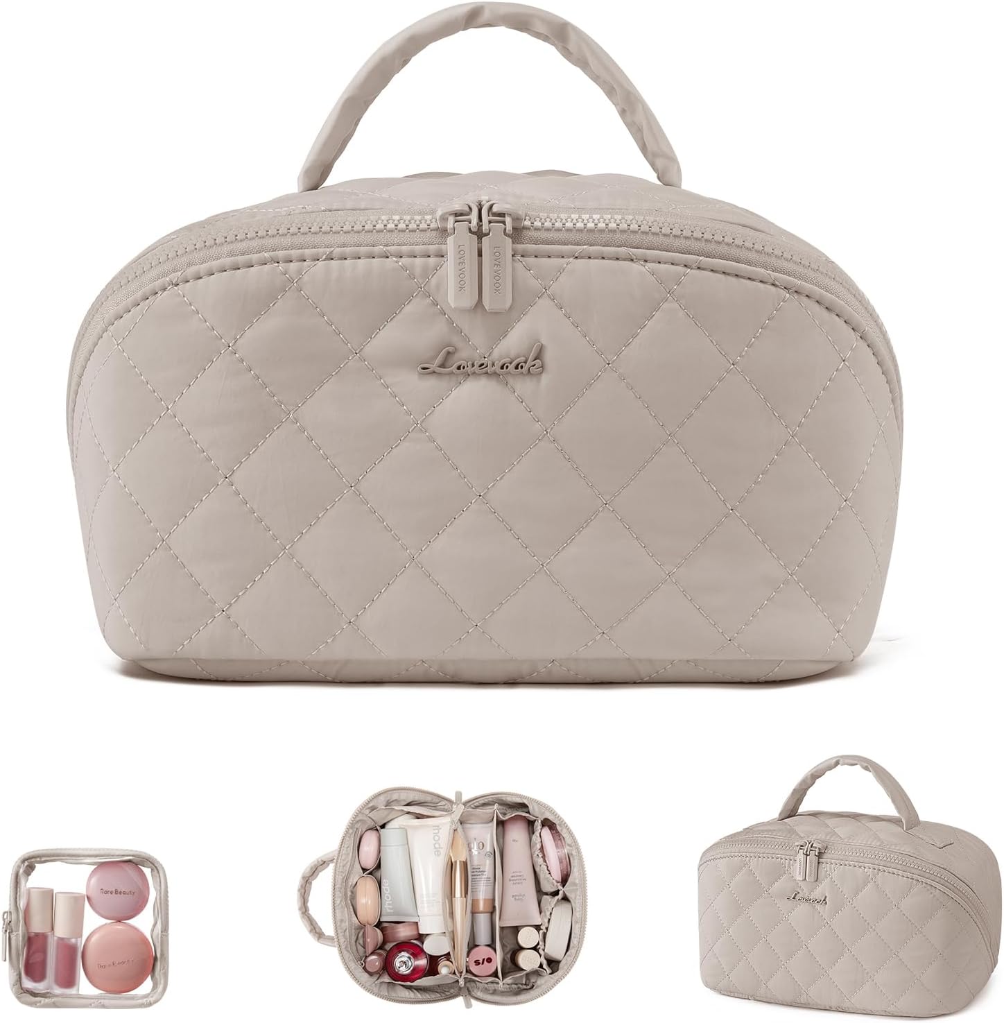 Thumbnail 6 de LOVEVOOK Kosmetiktasche Damen – Großes 180°-Flat-Design Schminktasche mit 5 Fächern, wasserdicht und maschinenwaschbar