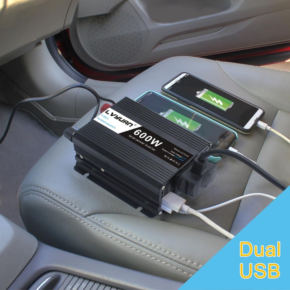 Detalle 2 de 600W Power Inverter 12V to 230V