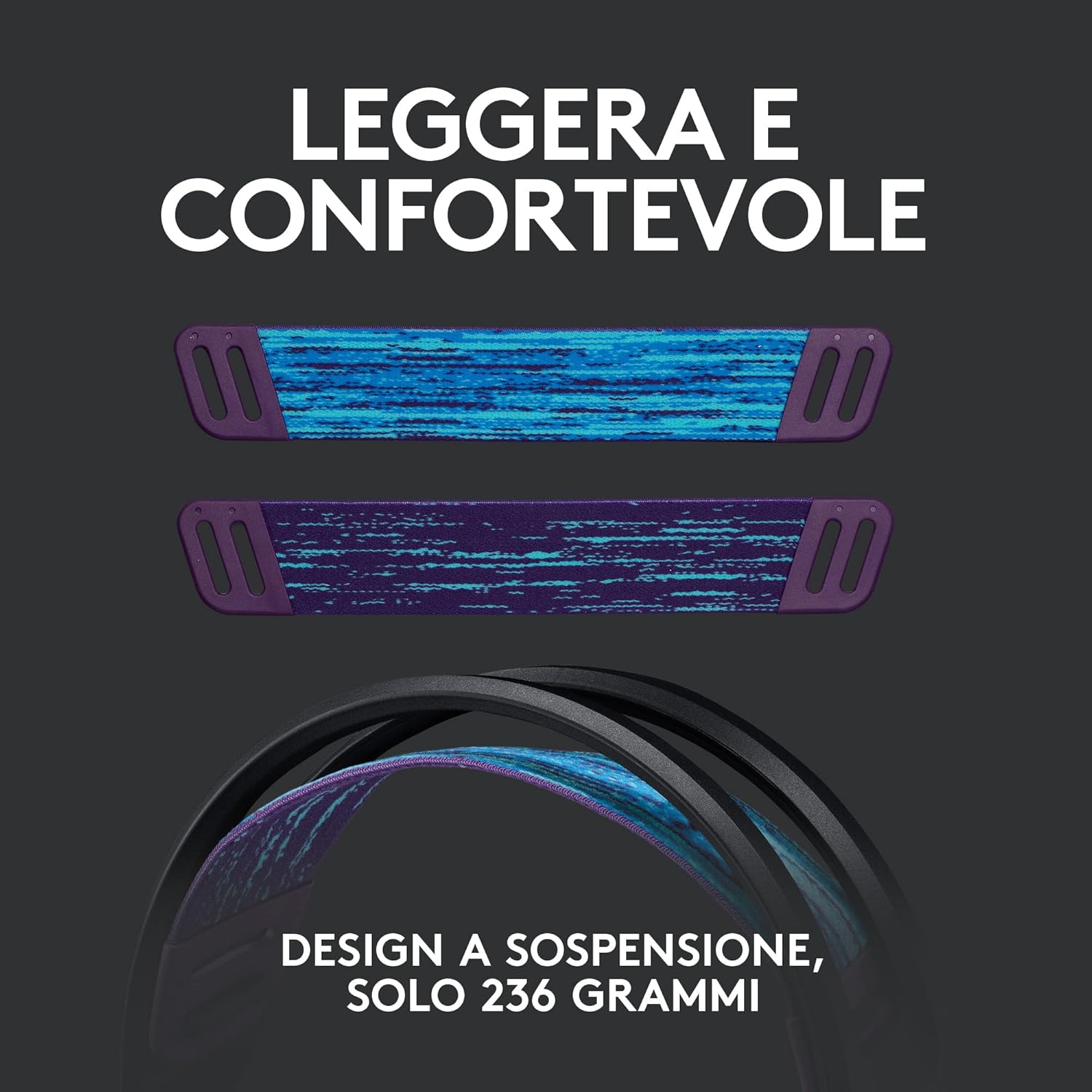 Thumbnail 2 de Logitech G G535 LIGHTSPEED cuffie gaming wireless con microfono flip-to-mute (USB) per PC, PS4 e PS5