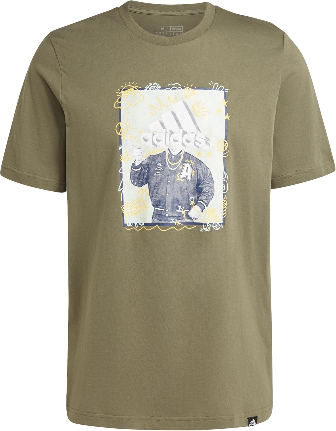 Thumbnail 4 de adidas Doodle Graphic Tee T-shirt graphique à manches courtes homme en coton (lot de 1)