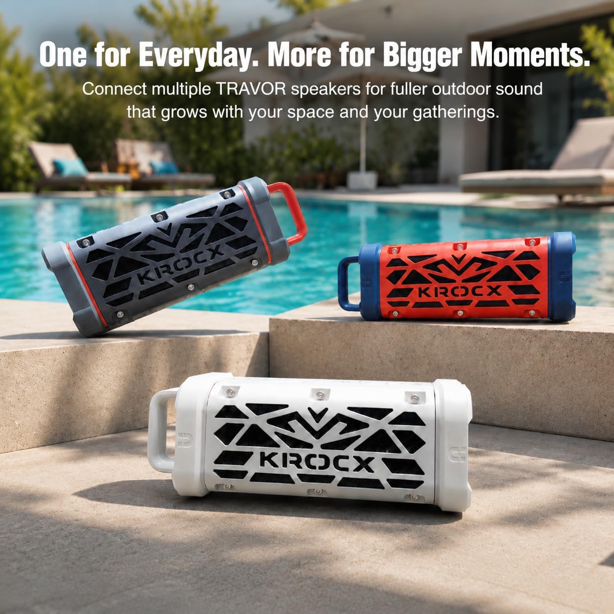 Thumbnail 6 de KROCX TRAVOR Magnetic Bluetooth Speaker (45W) — Cloud Dancer Metallic, Rugged Aluminum Outdoor Speaker