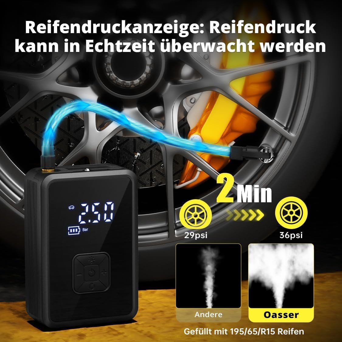 Thumbnail 4 de Oasser Elektrische Luftpumpe 150PSI