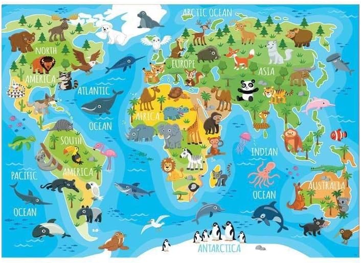 Thumbnail 1 de Educa Kinderpuzzle Weltkarte (18115) – Lernpuzzle mit 150 Teilen, ab 6 Jahren