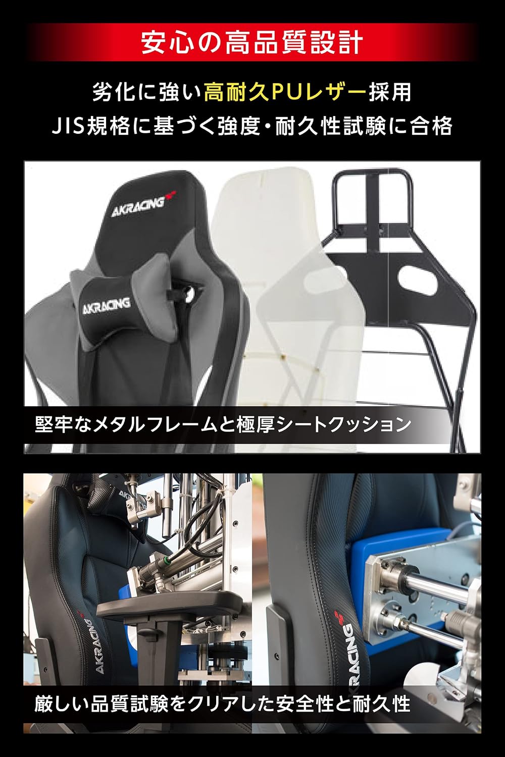 Detalle de AKRacing AKR-PRO-X/ORANGE/GIANTS ゲーミングチェア 180度リクライニング・4Dアームレスト