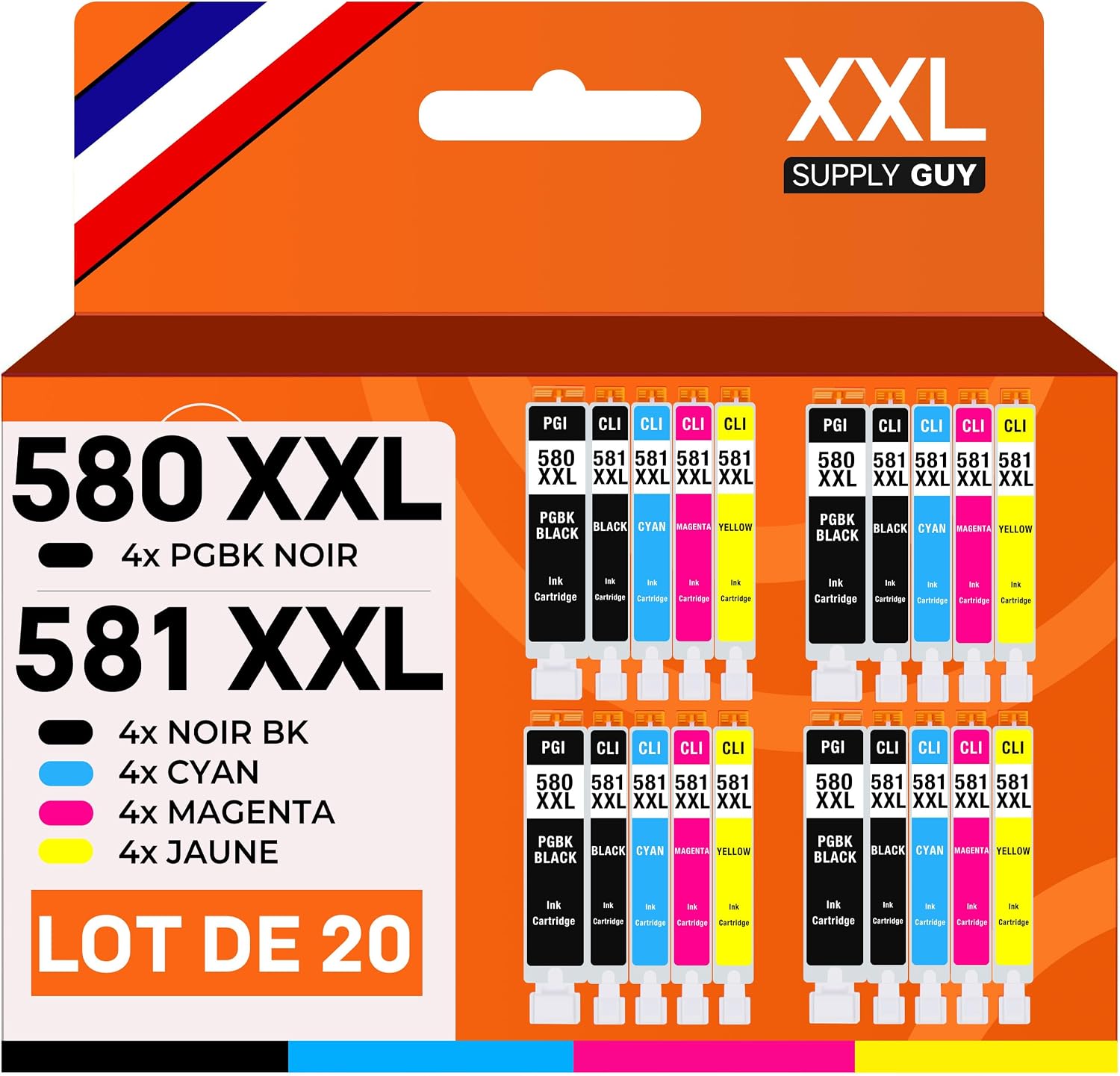 Detalle de Supply Guy 580XXL/581XXL – Multipack compatible Canon PGI-580 & CLI-581 pour Pixma
