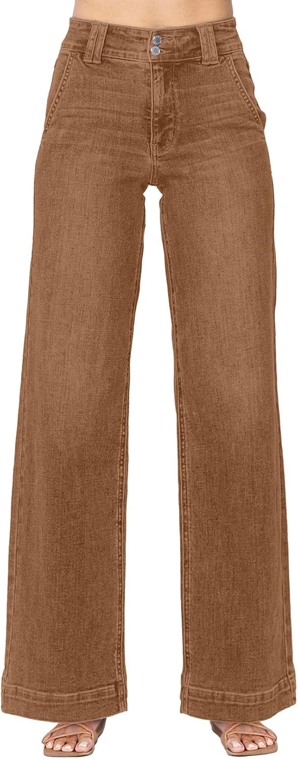 Thumbnail 6 de Astylish Women’s High-Waisted Wide-Leg Straight Jeans with Tummy Control
