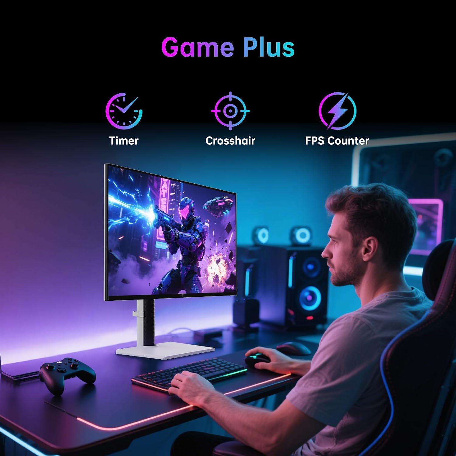 Thumbnail 6 de KTC 4K Gaming Monitor 27 Inch — Dual Mode 4K@160Hz / FHD@320Hz with Fast IPS, HDR400, USB-C 90W and KVM