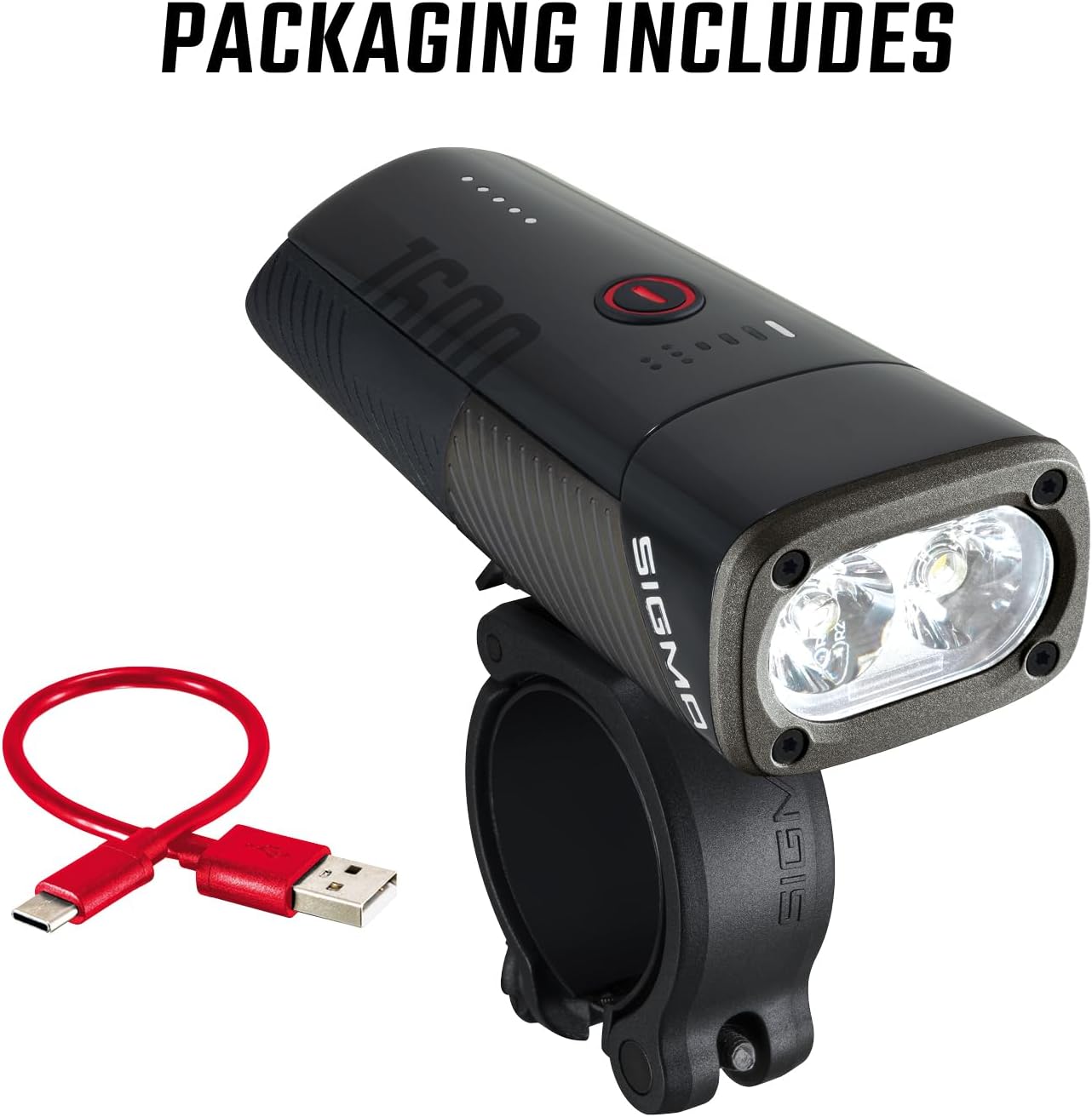 Detalle 2 de SIGMA Buster 1600 — Lampe Frontale rechargeable à 1600 lumens, doubles lentilles et 6 modes