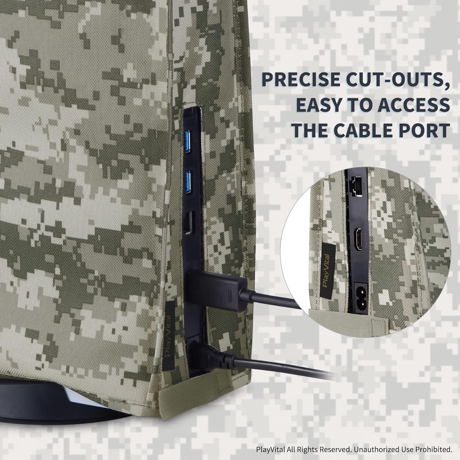 Thumbnail 3 de playvital Dust Cover for PS5 in vertical standing position (Digital & Disc Edition)