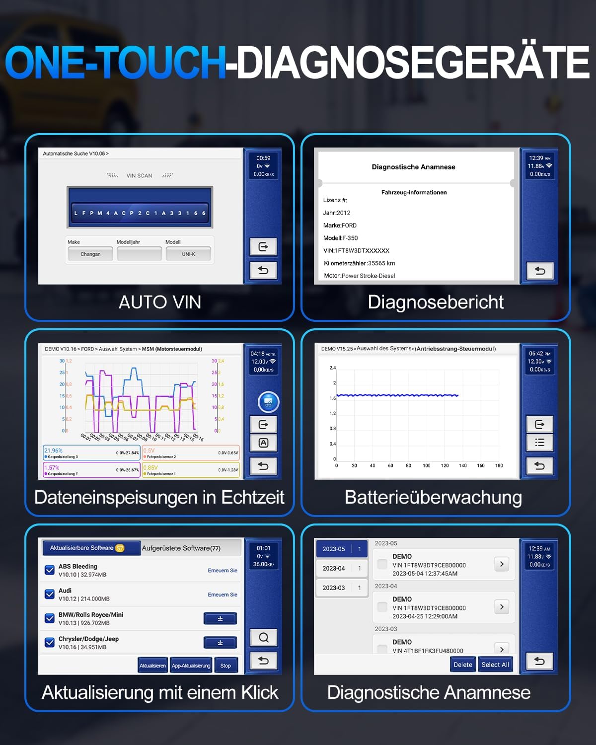 Thumbnail 3 de MUCAR CS6 OBD2 Diagnosegerät 6 Systeme 📟