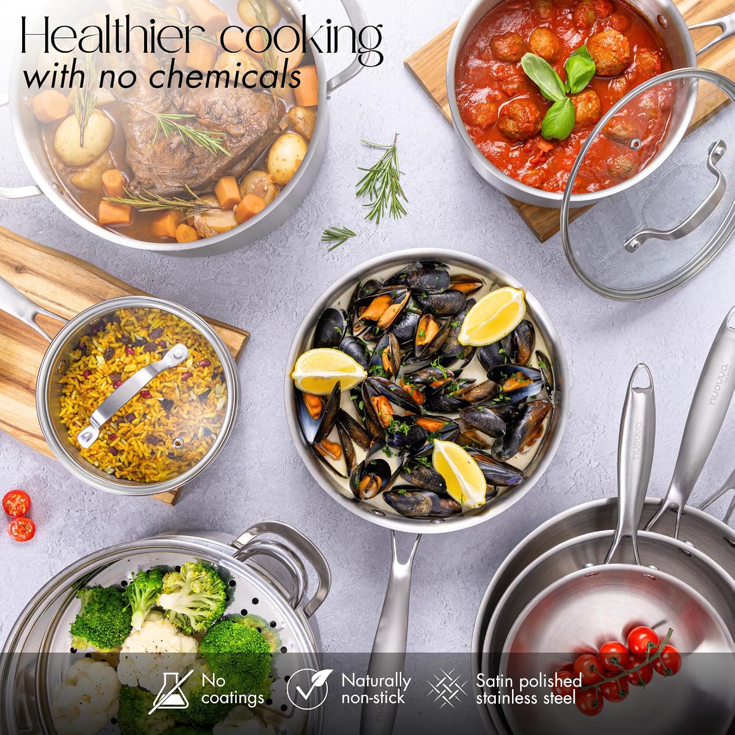 Detalle 2 de Nuovva 14pc Cookware Set