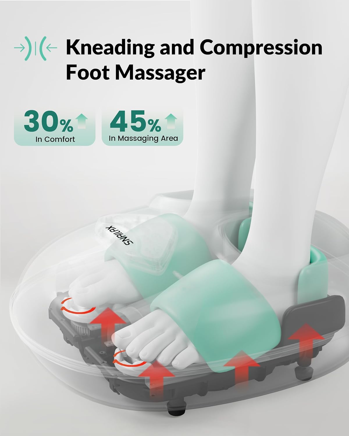 Thumbnail 2 de Snailax Shiatsu Foot Massager with Heat – Upgraded 2025 Deep Kneading Foot Massager