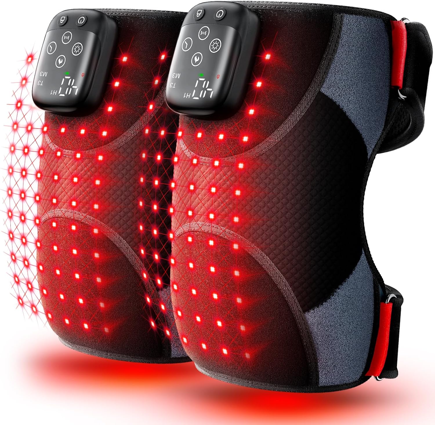 Detalle de LTW 2-Pack Knee Massager with Heat, Vibration and 72 Red Light LEDs