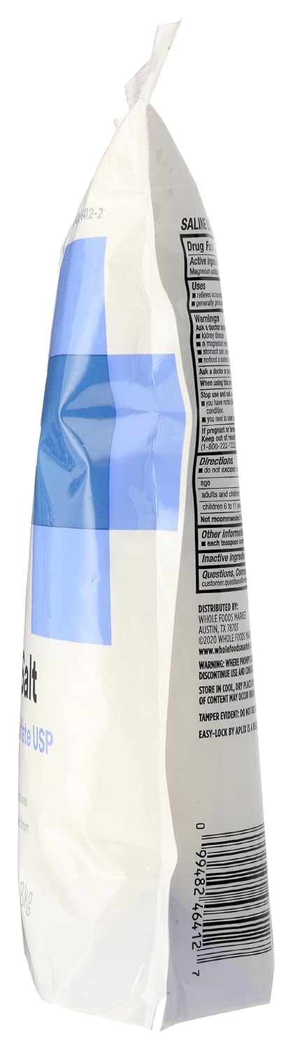 Detalle 1 de 365 by Whole Foods Market First Aid Epsom Salt (Magnesium Sulfate USP), 64 Ounce