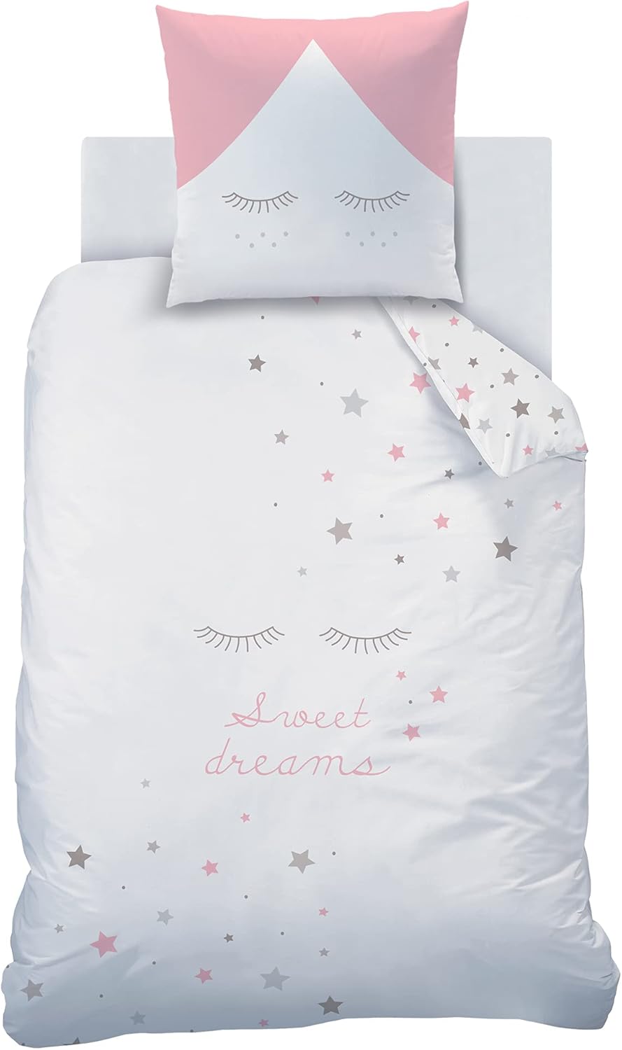 Thumbnail 2 de Parure de lit fille 140x200 Sweet Dreams par MATT & ROSE – coton 100% et motifs réversibles