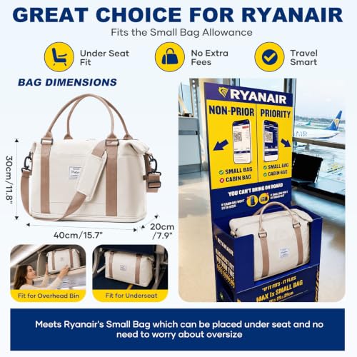 Detalle de SEAFEW Sac de Voyage 40x30x20 pour Ryanair Bagage Cabine - polyvalent et pratique
