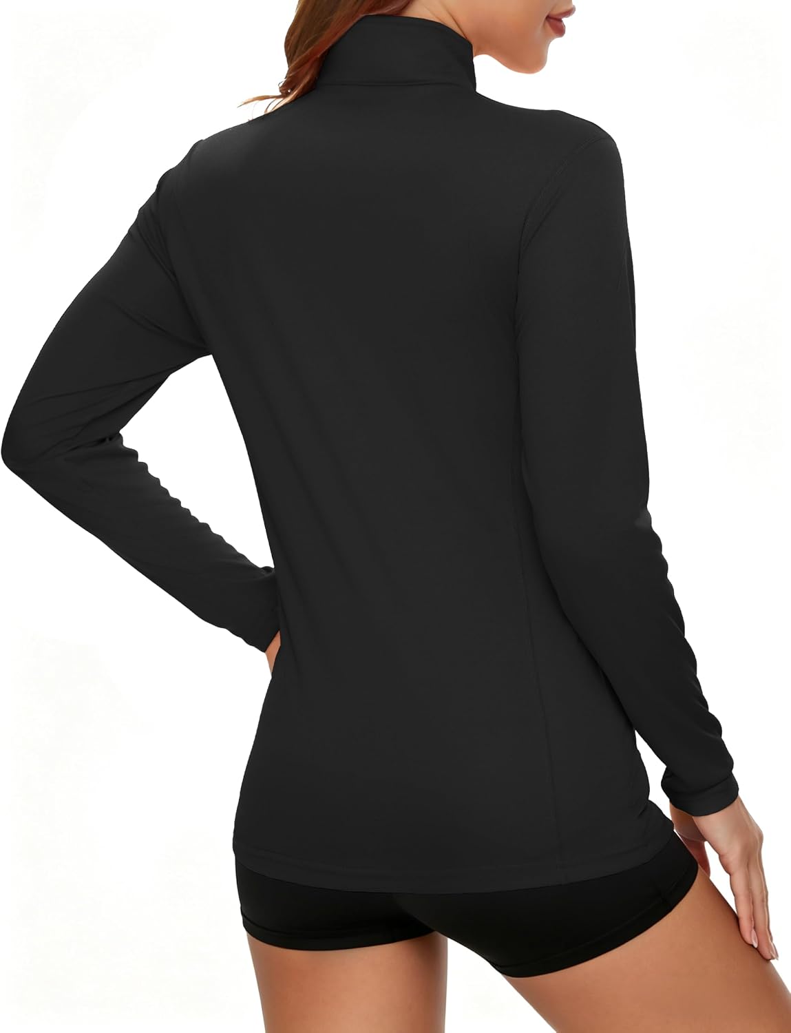 Detalle 2 de MAGCOMSEN Women's UPF 50+ Quarter-Zip Long-Sleeve Golf Shirt