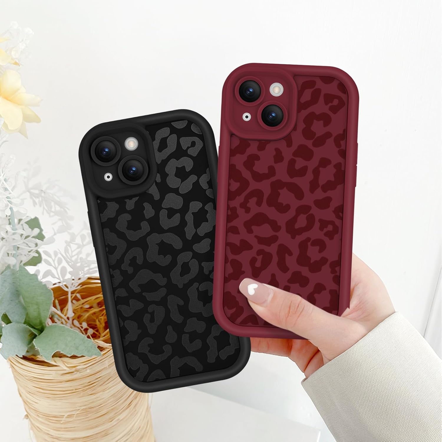 Thumbnail 5 de Newseego iPhone 13 Case with Leopard Print – Soft TPU, Shockproof Protective Cover (Black)