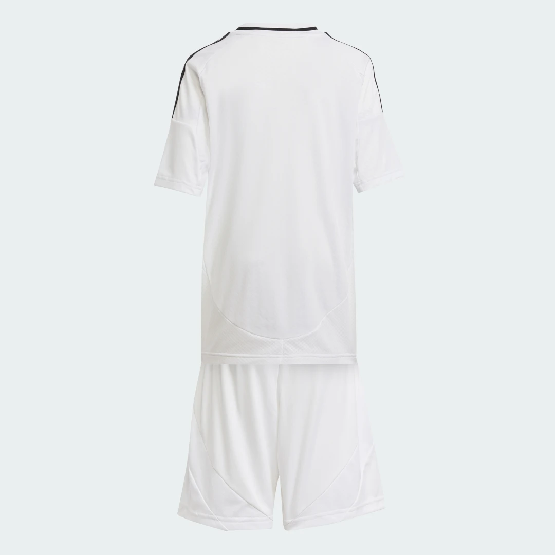 Detalle de Conjunto primera equipación Real Madrid 24/25 (Adolescentes) – Adidas, blanco