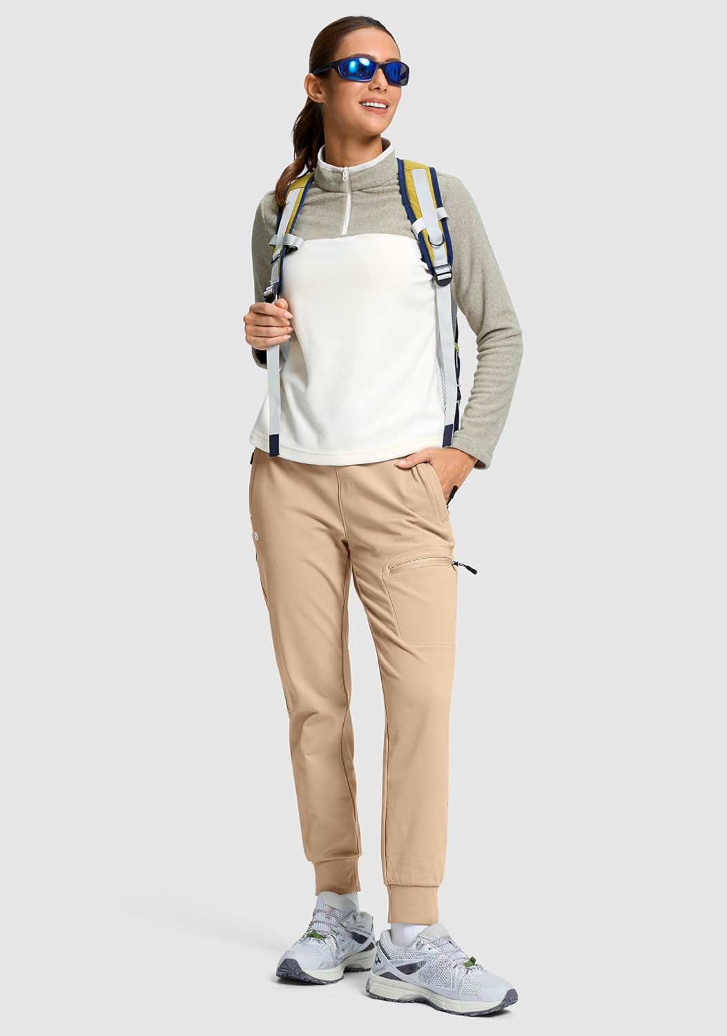 Detalle de G Gradual Women's Fleece-Lined Joggers with 4 Pockets and Water-Repellent Shell