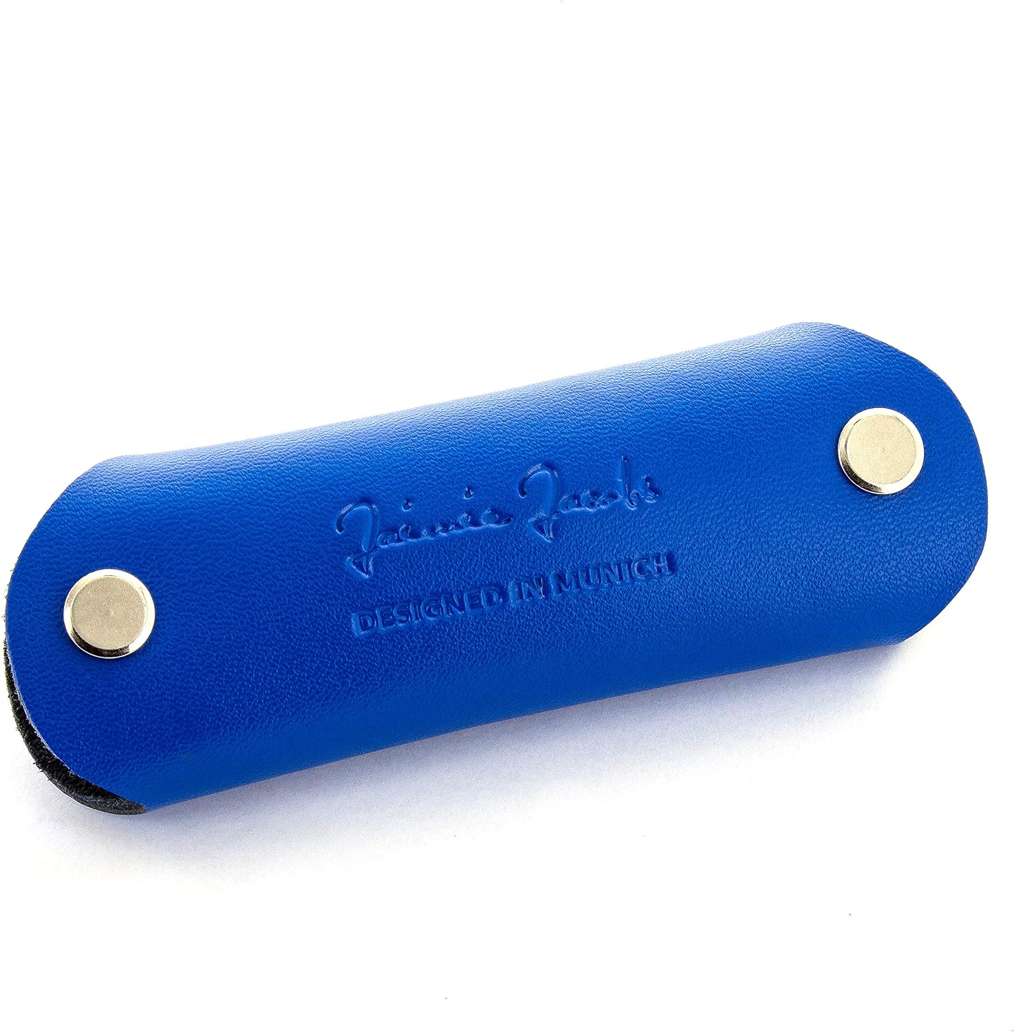 Detalle 2 de Jaimie Jacobs Key Boy Key Organizer aus echtem Leder (blau) – Schlüsselmäppchen für bis zu 12 Schlüssel