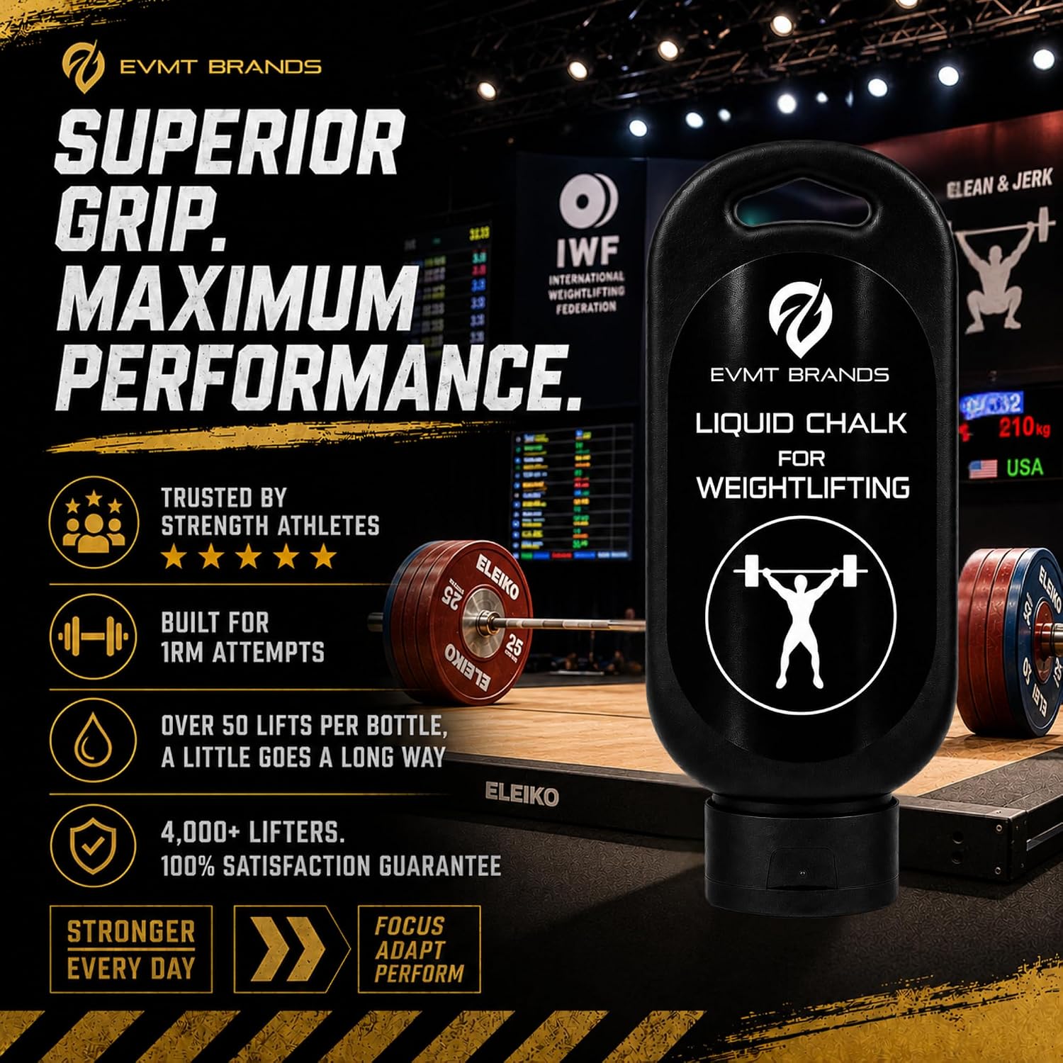 Thumbnail 3 de EVMT Brands Liquid Chalk – Mess-free gym chalk for weightlifting, climbing, gymnastics & dance
