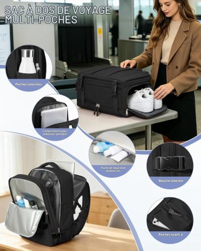 Thumbnail 10 de SZLX Sac à Dos Sous Vide Voyage 40x30x20 avec pompe — Bagage cabine pratique pour avion et ordinateur