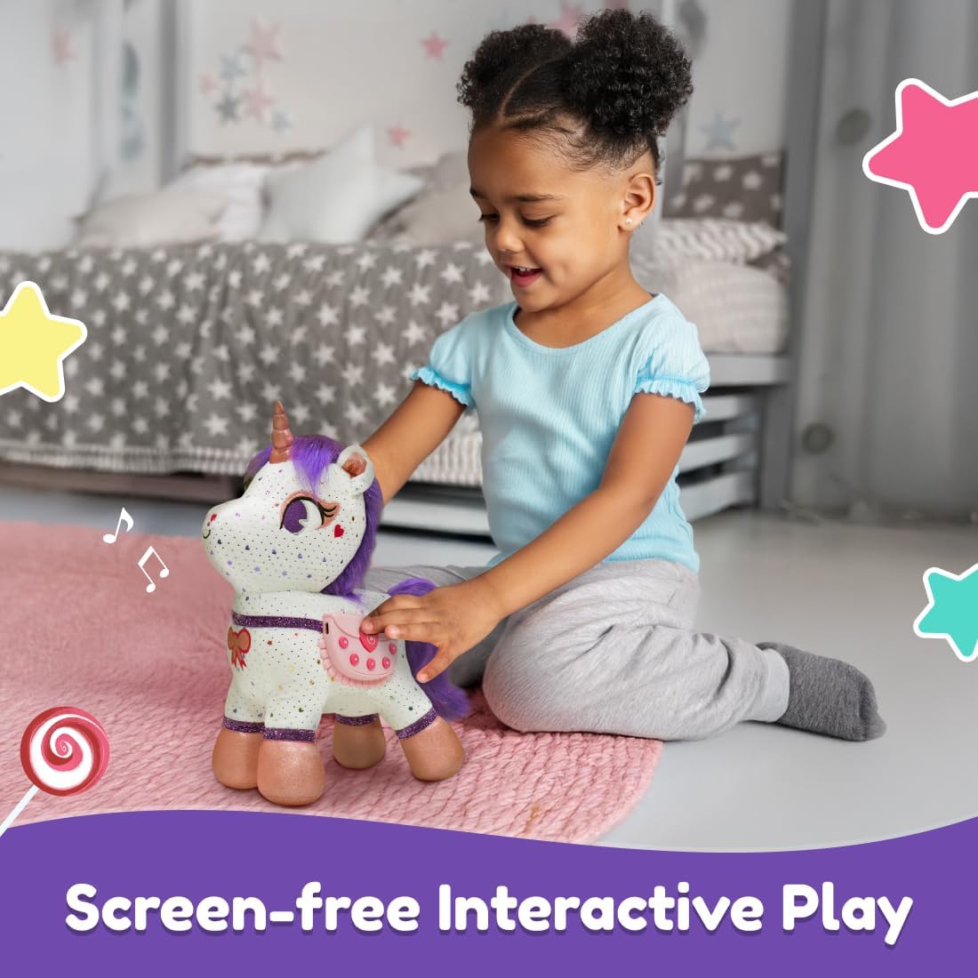 Detalle de Shifu PlayShifu Smart Talking Plush Toy – ZeeZee Unicorn (Interactive Singing & Storytelling)