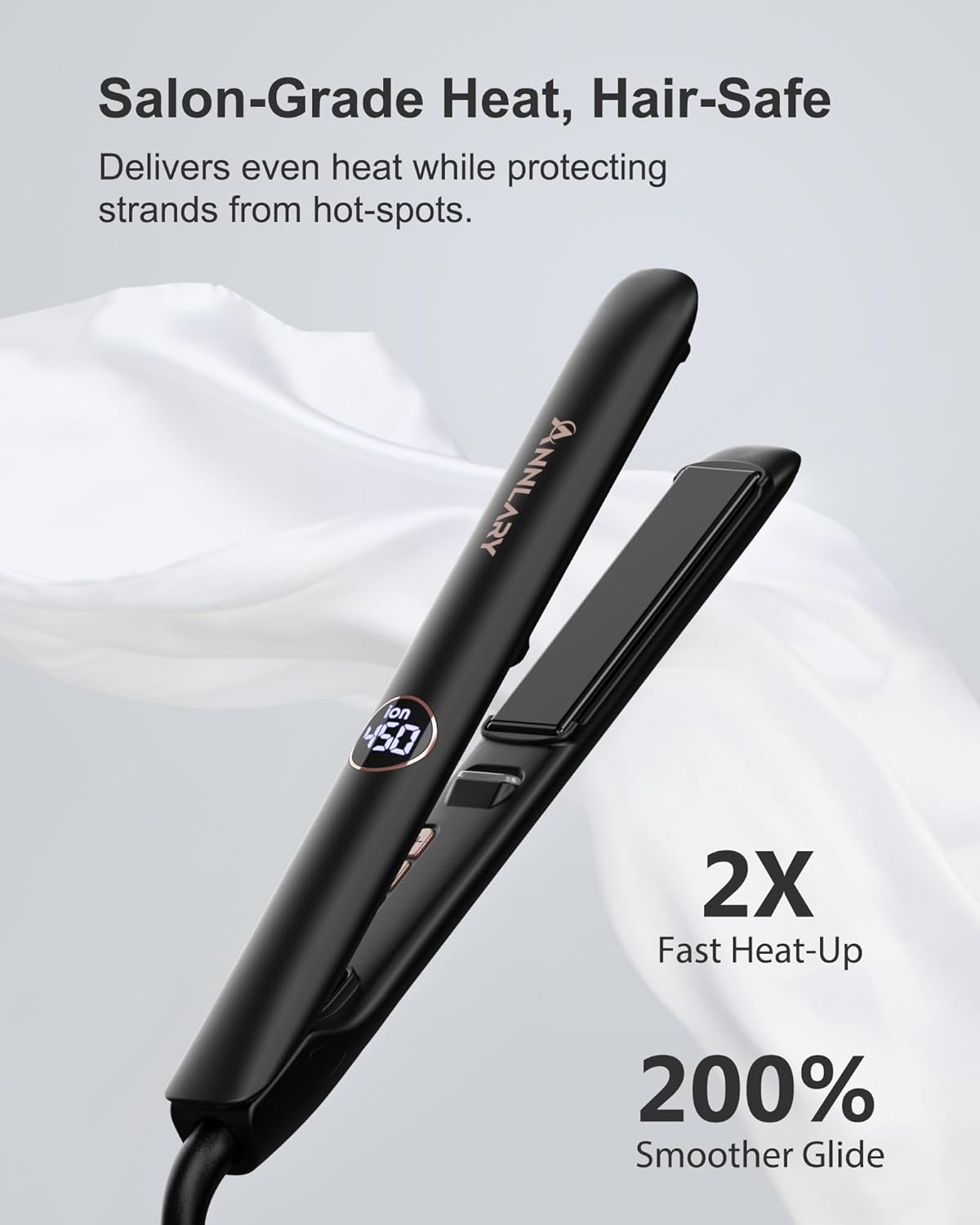 Detalle 2 de ANNLARY 1 Inch Hair Straightener & Curling Iron (2-in-1)