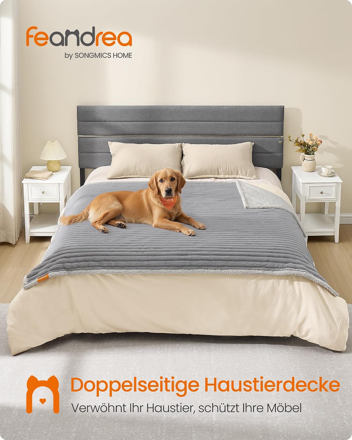 Detalle 2 de Feandrea PPB038G01 Hundedecke XXL 203x152 cm