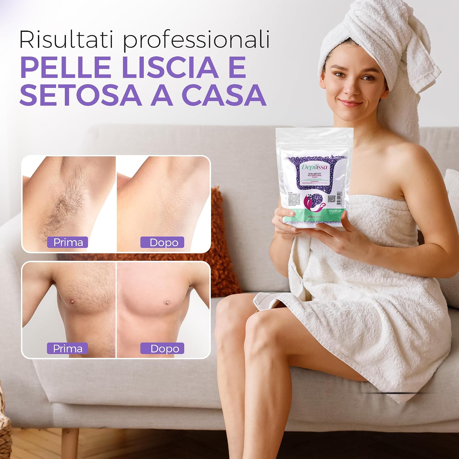 Thumbnail 5 de Depilissa Royal Amethyst Cera Brasiliana 400 g