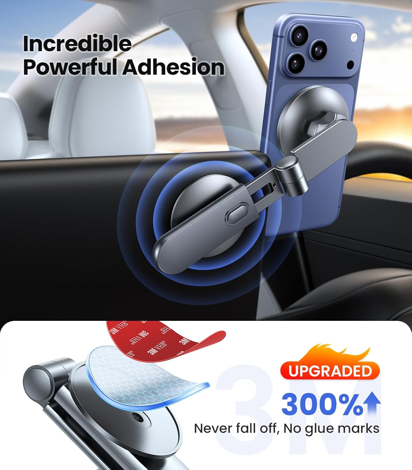 Detalle 1 de VICSEED Tesla Phone Mount 12 magnets