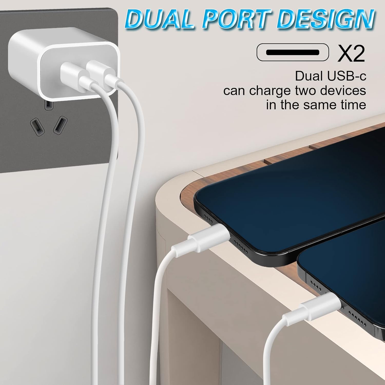 Detalle 2 de iPhone 14 Super Fast Charger 2-Pack