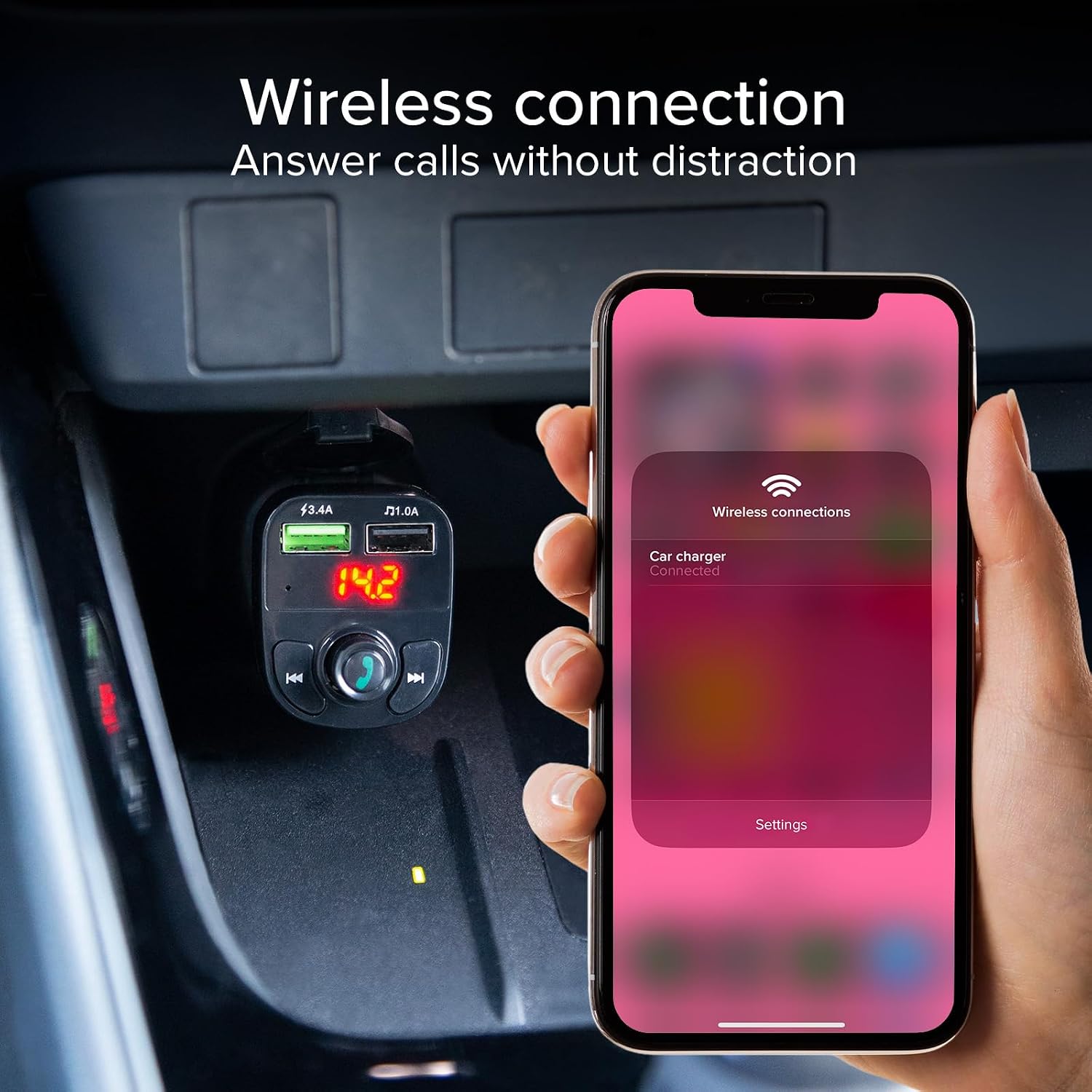 Detalle 2 de SBS 15-W Autoladegerät Bluetooth FM-Transmitter