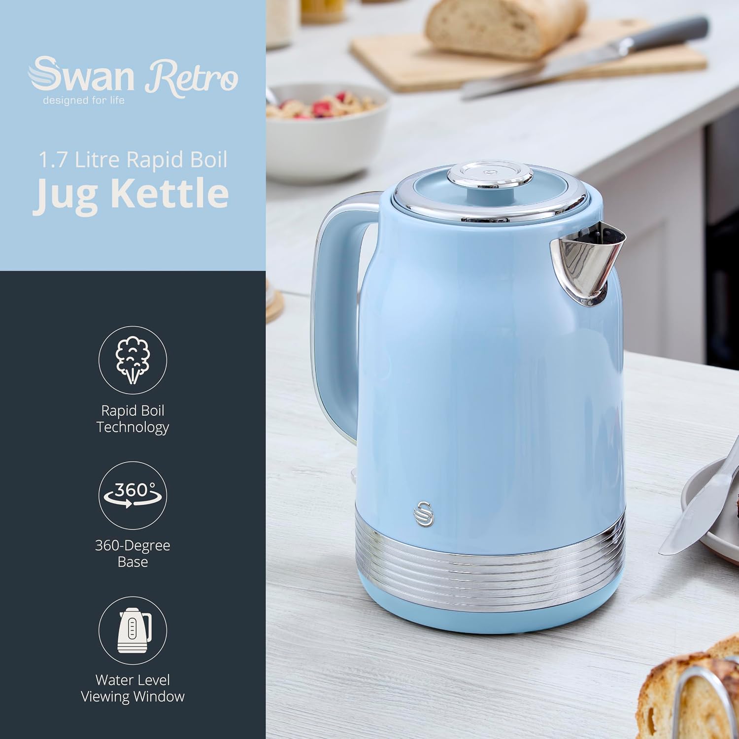 Detalle 2 de Swan SK19025BLU 1.7L jug kettle
