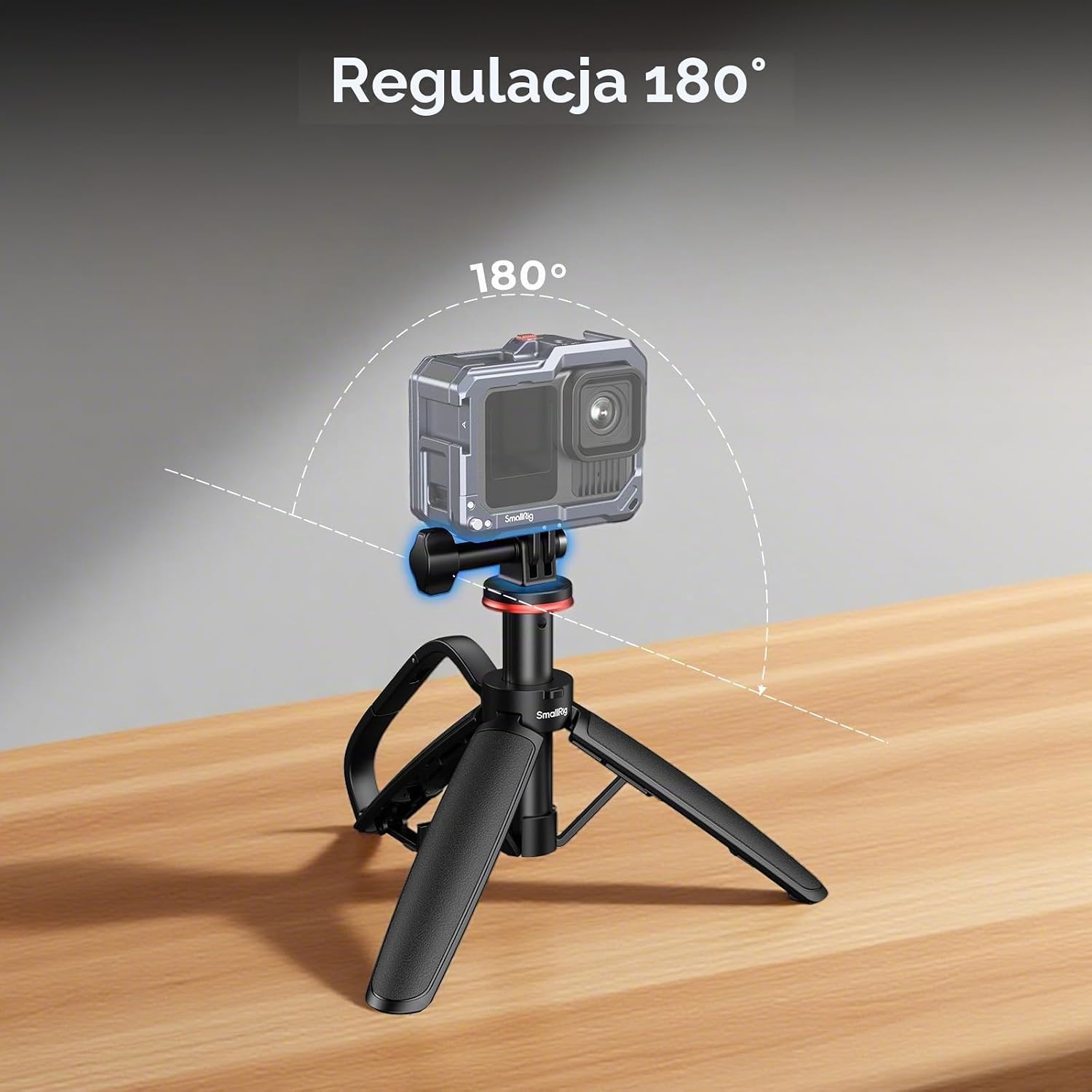 Detalle de SMALLRIG VT-07 Mantis 5568 – mini statyw do kamer sportowych z hakiem