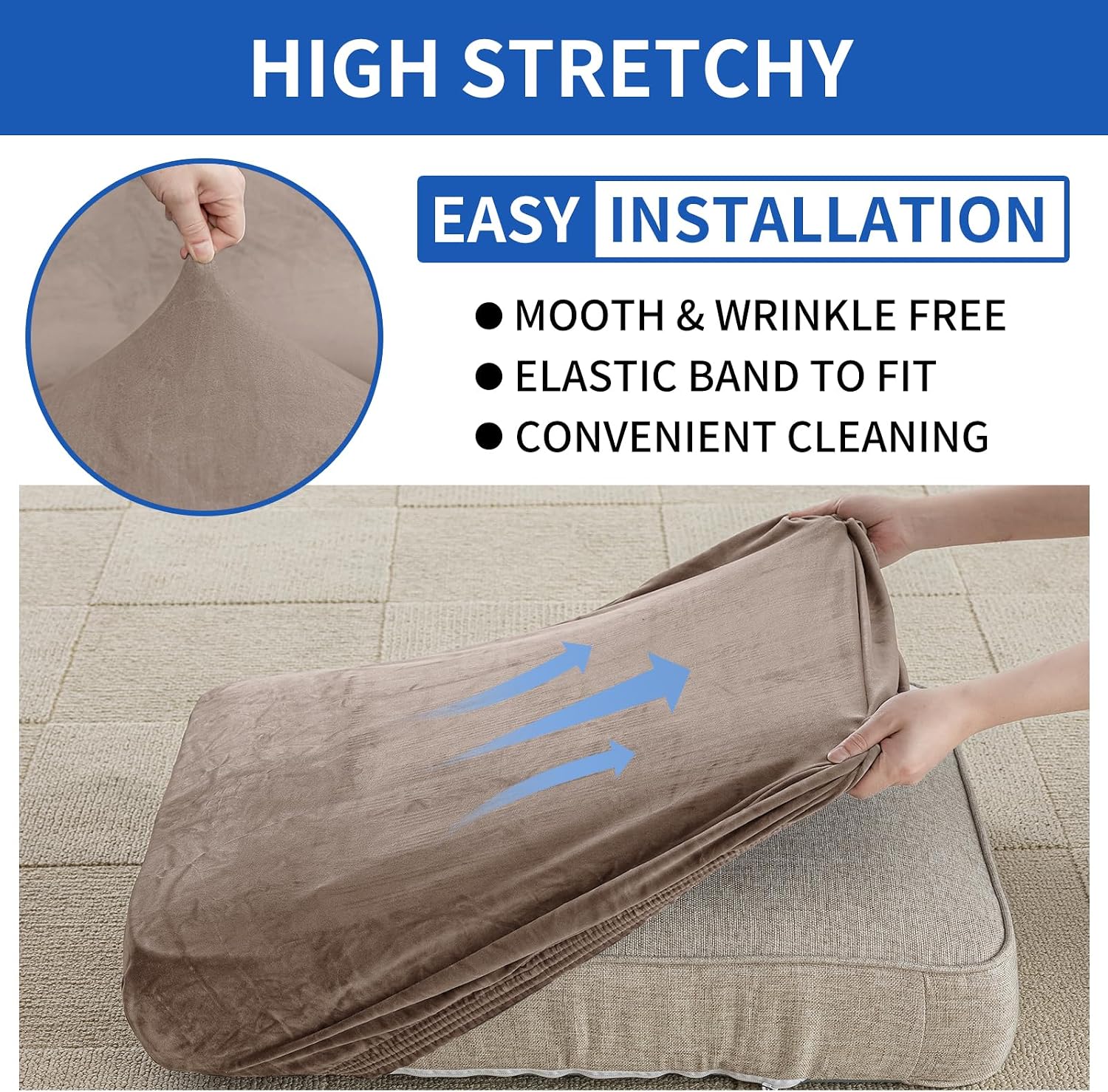 Thumbnail 4 de Ystyle Housse Coussin Canapé Extensible 1 Place