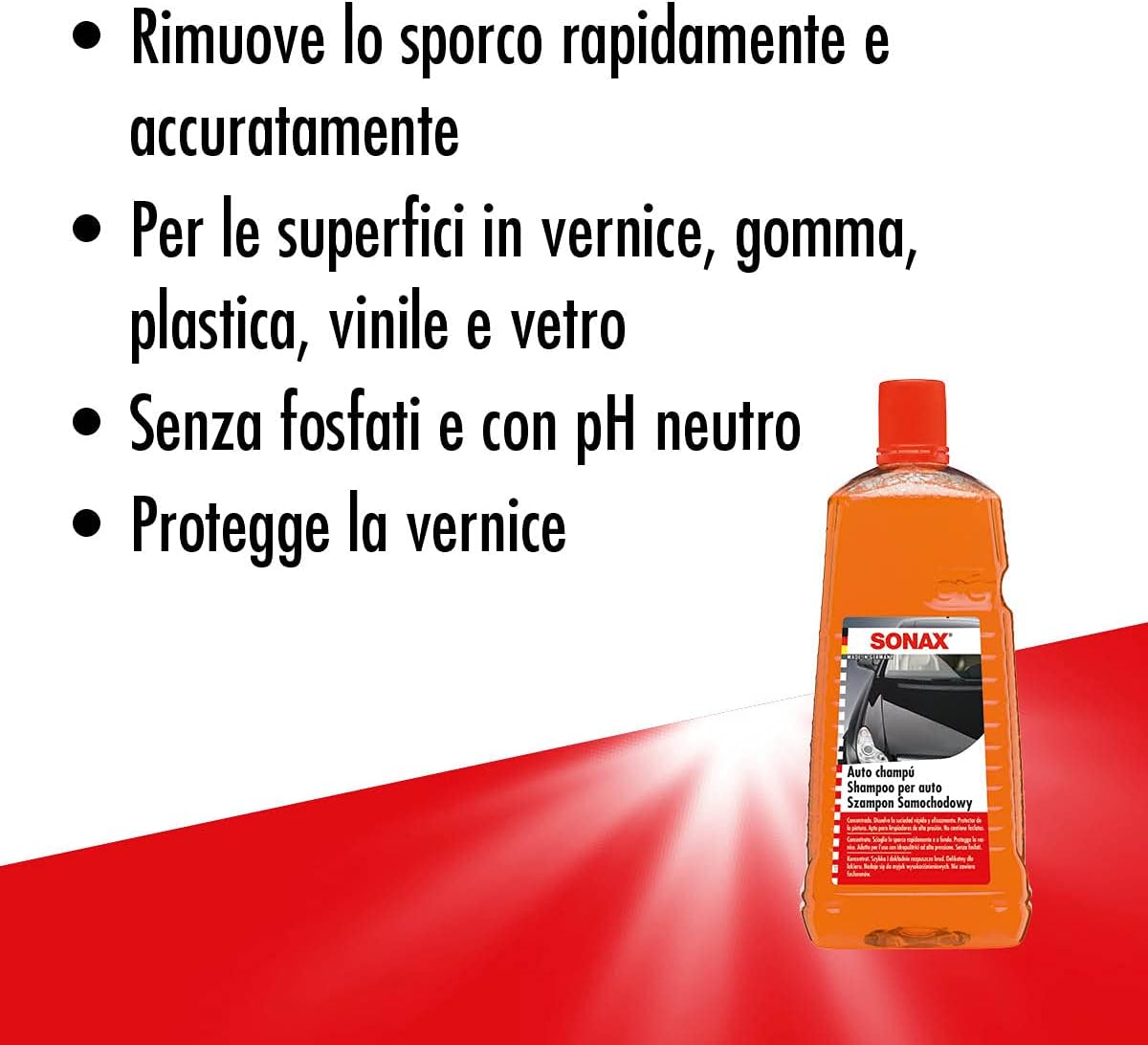 Thumbnail 1 de SONAX Shampoo auto concentrato 2 L: pulizia efficace e protezione della vernice senza aggredire la cera