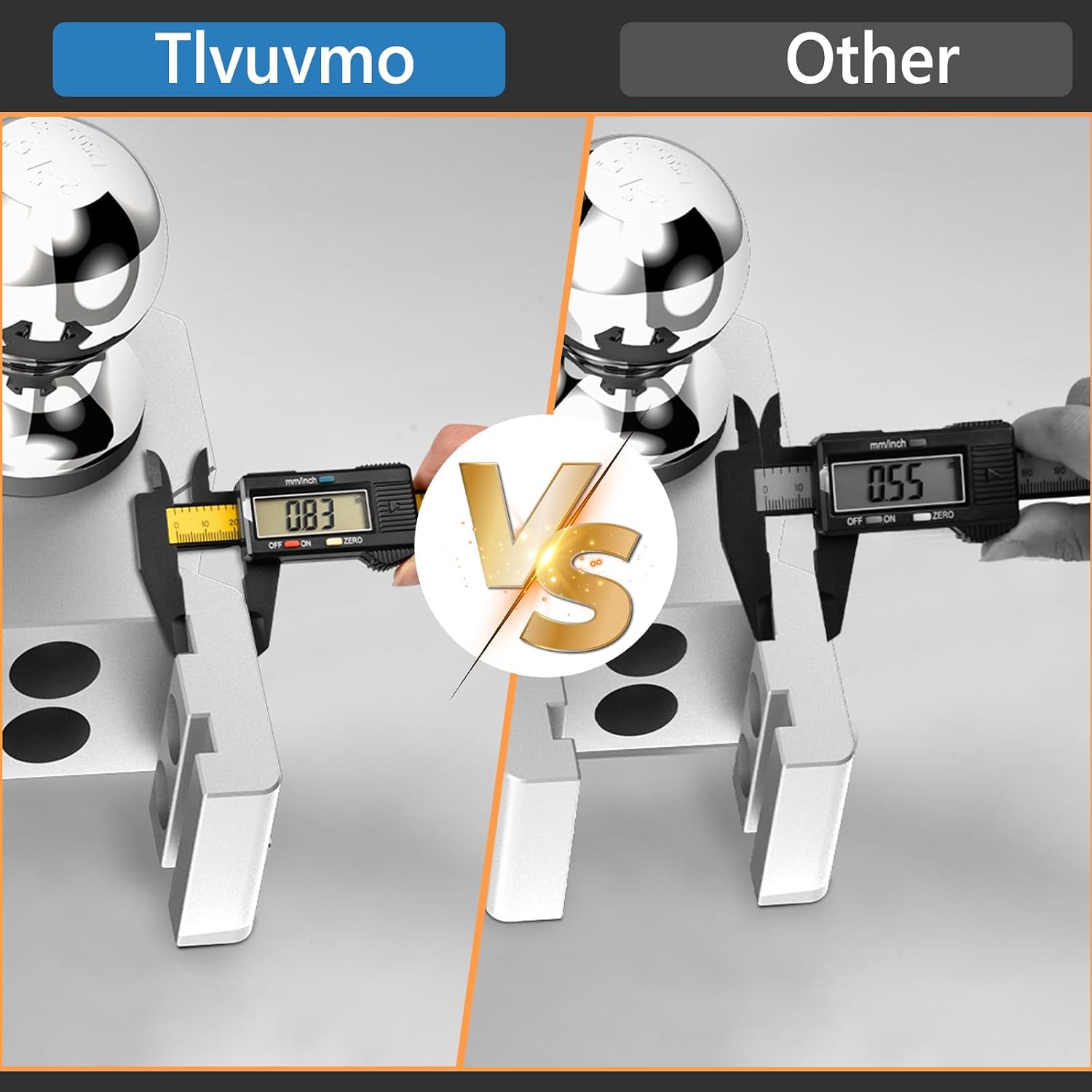 Detalle de Tlvuvmo Adjustable Trailer Hitch for 2 Inch Receiver with Dual-Ball Design